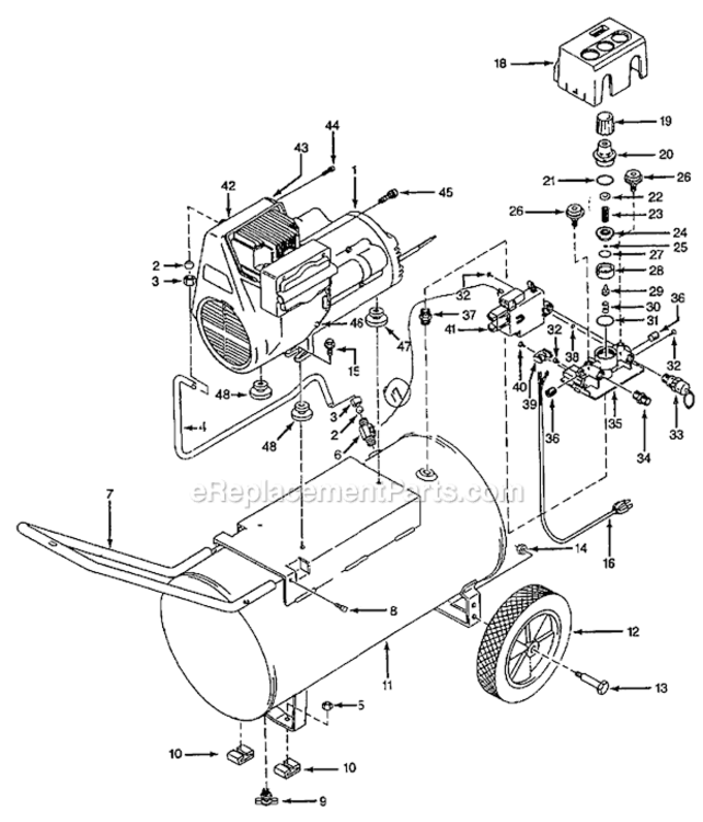 Page A Diagram and Parts List for WL600602  Campbell Hausfeld Compressor